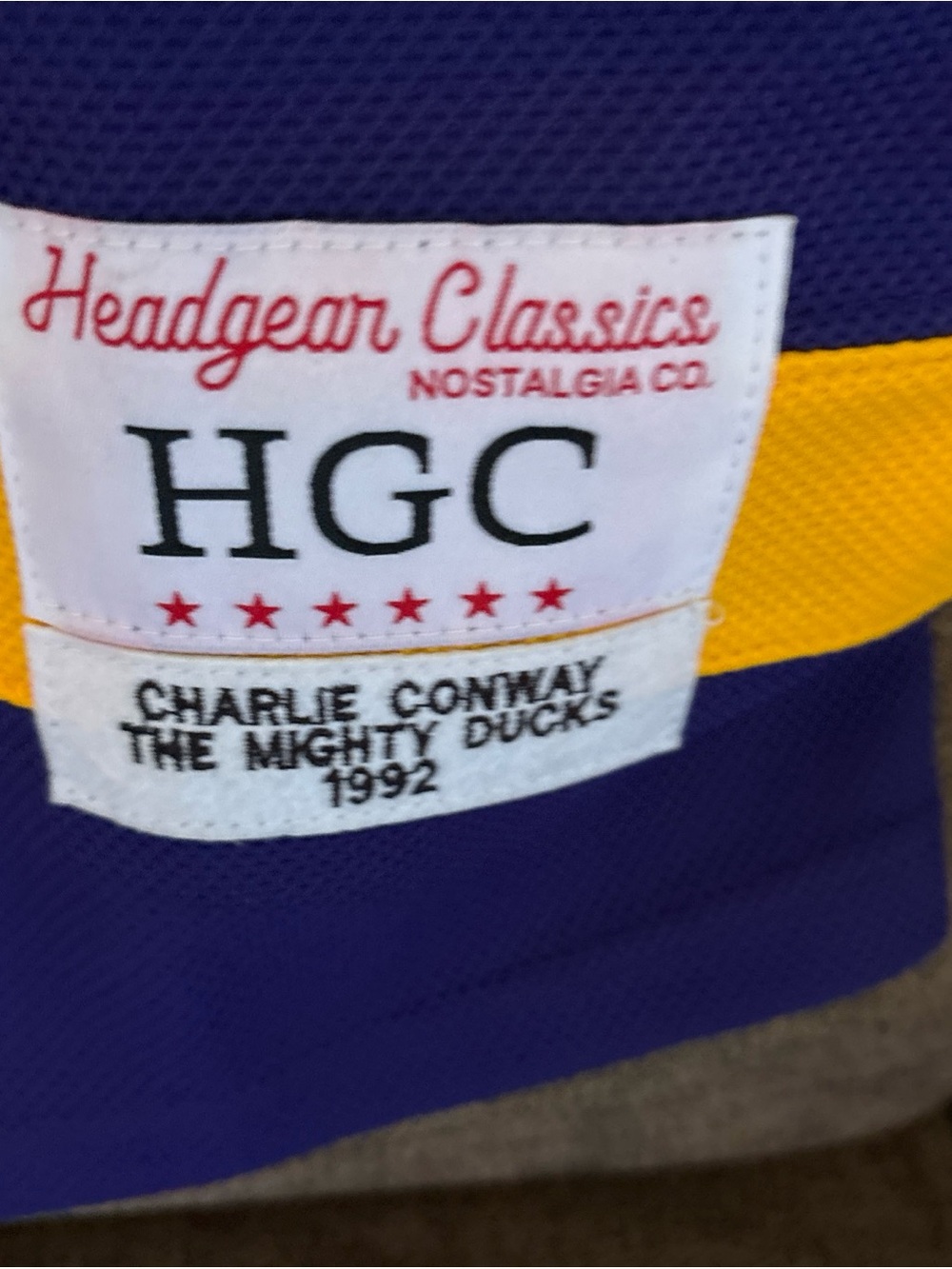 The Mighty Ducks #96 Charlie Conway Headgear Classics Hockey Jersey Adult Small - Picture 2 of 7